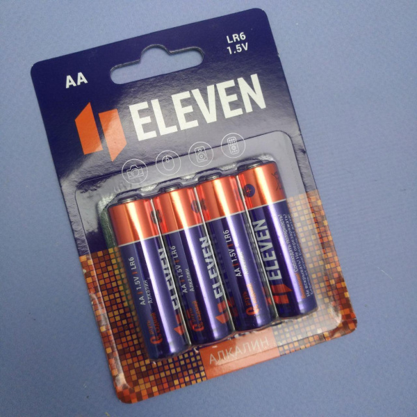 Батарейка Eleven АА (LR6, BC4), алкалиновая 4 шт.